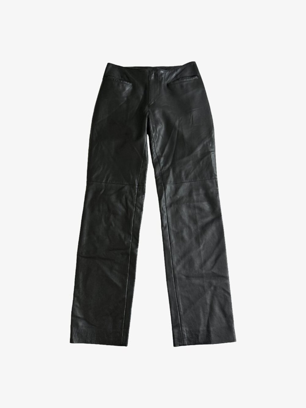Vintage 90's Black Leather Pants by Versace Versus